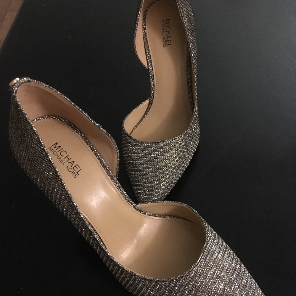 Nathalie Glitter Mesh Pumps